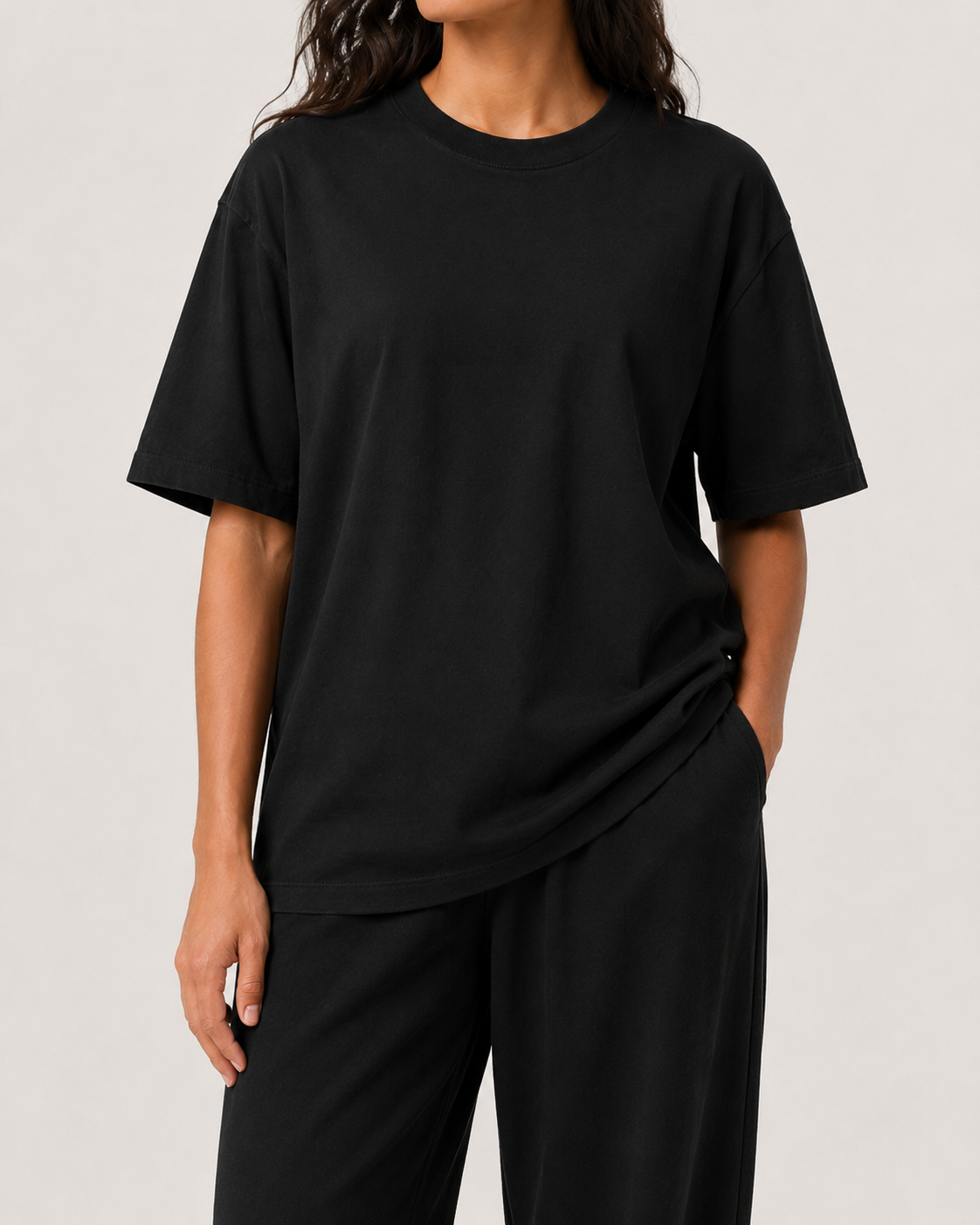 Oversized T-Shirt - Deep Black