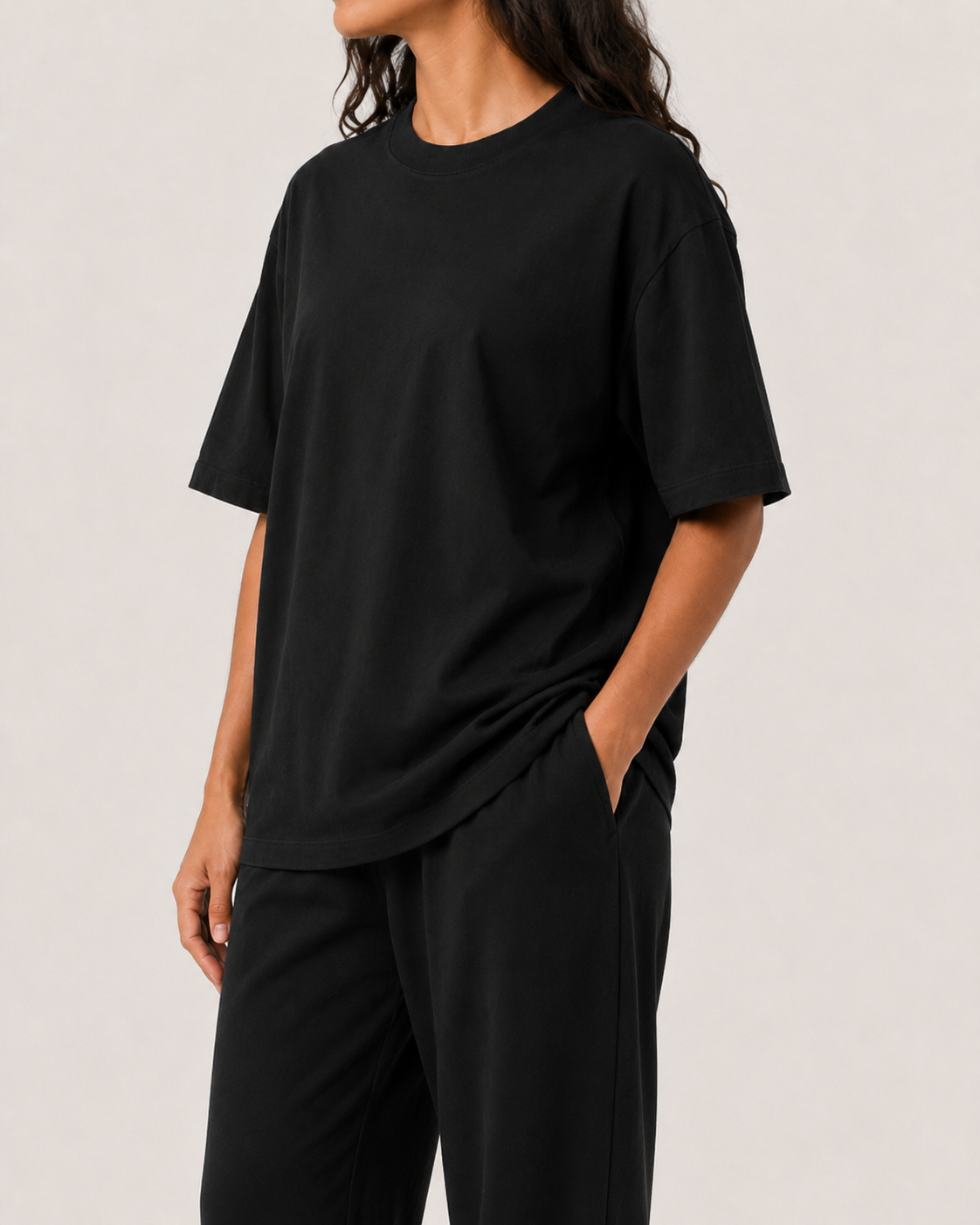 Oversized T-Shirt - Deep Black