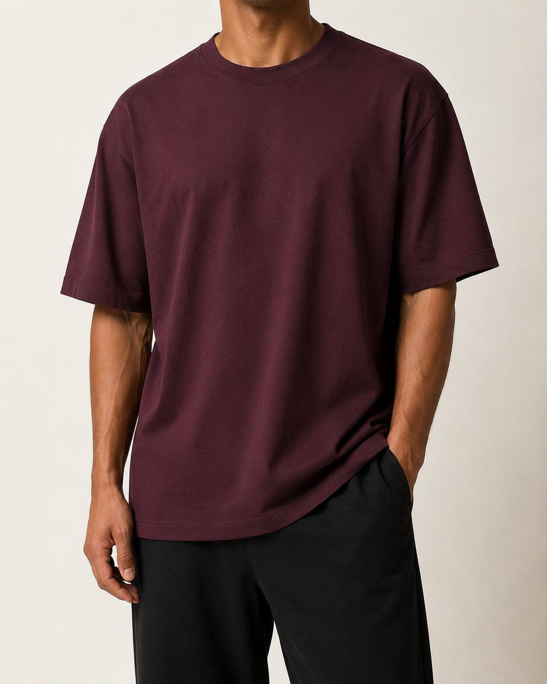 Oversized T-Shirt - Deep Burgundy