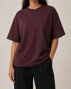 Oversized T-Shirt - Deep Burgundy
