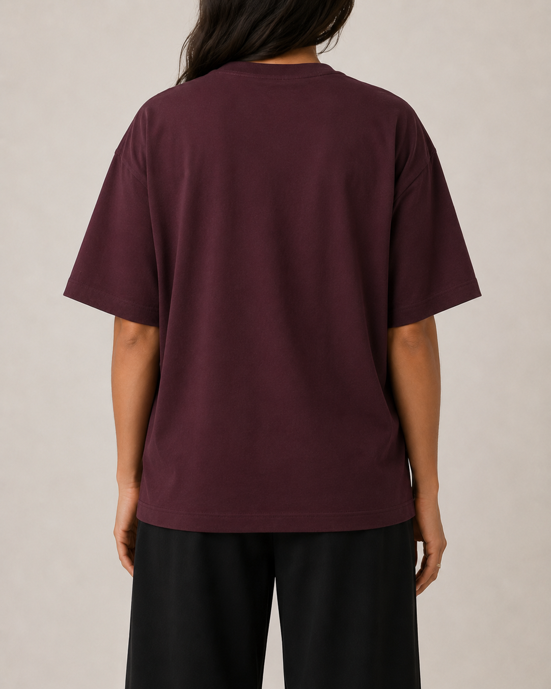 Oversized T-Shirt - Deep Burgundy